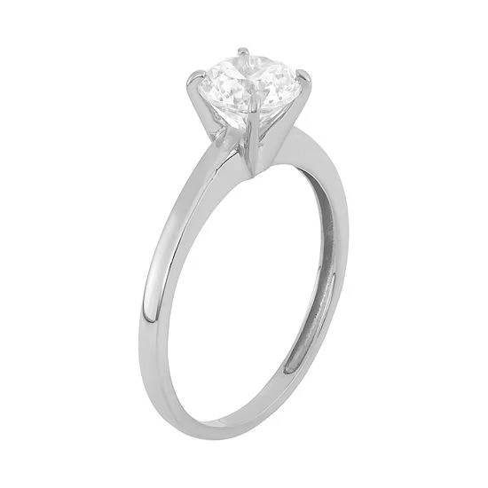 Designs By Gioelli 14k Gold 6.5MM Cubic Zirconia Ring White 4 Designs By Gioelli 14k Gold 6.5MM Cubic Zirconia Ring White - Image 2