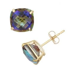 Designs By Gioelli Mystic Topaz 10k Gold Stud Earrings