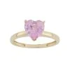 Designs By Gioelli 10k Gold Lab-Created Pink Sapphire Heart Ring