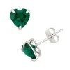 Designs By Gioelli Lab-Created Emerald 10k White Gold Heart Stud Earrings -Designs by Gioelli Shop unnamed file 1107
