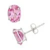 Designs By Gioelli Lab-Created Pink Sapphire 10k White Gold Oval Stud Earrings -Designs by Gioelli Shop unnamed file 1108