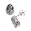 Designs By Gioelli Sterling Silver Rainbow Quartz Crown Stud Earrings