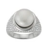 Designs By Gioelli Sterling Silver Freshwater Cultured Pearl & Cubic Zirconia Dome Ring -Designs by Gioelli Shop unnamed file 1122
