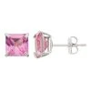Designs By Gioelli Lab-Created Pink Sapphire 10k White Gold Stud Earrings