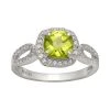 Designs By Gioelli Sterling Silver Peridot And Lab-Created White Sapphire Halo Ring -Designs by Gioelli Shop unnamed file 1130