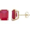 Designs By Gioelli 10k Gold Lab-Created Ruby Emerald Cut Solitaire Stud Earrings -Designs by Gioelli Shop unnamed file 1133