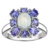 Designs By Gioelli Sterling Silver White Opal & Tanzanite Flower Ring -Designs by Gioelli Shop unnamed file 1135