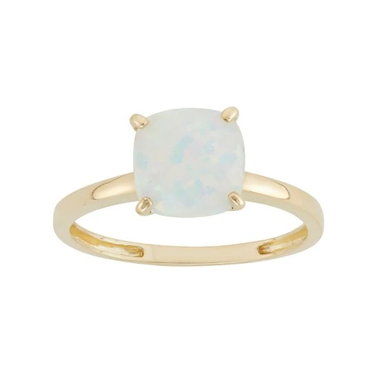 Designs By Gioelli Lab-Created Opal 10k Gold Ring 3 Designs By Gioelli Lab-Created Opal 10k Gold Ring