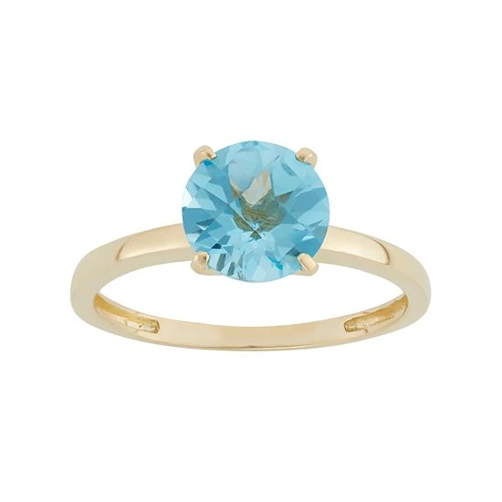 Designs By Gioelli Swiss Blue Topaz 10k Gold Ring 3 Designs By Gioelli Swiss Blue Topaz 10k Gold Ring
