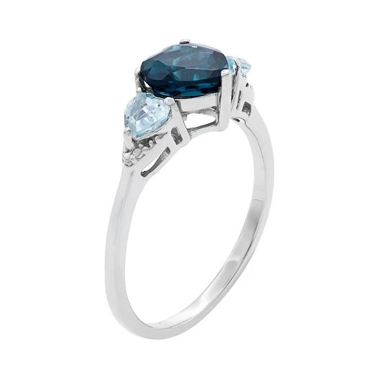 Designs By Gioelli Sterling Silver London Blue Topaz And Blue Topaz Heart Ring 4 Designs By Gioelli Sterling Silver London Blue Topaz And Blue Topaz Heart Ring - Image 2