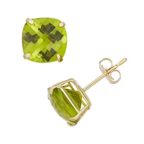 Designs By Gioelli Peridot 10k Gold Stud Earrings 3 Designs By Gioelli Peridot 10k Gold Stud Earrings