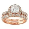 Designs By Gioelli Lab-Created White Sapphire Halo Ring Set Sterling Silver -Designs by Gioelli Shop unnamed file 121