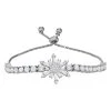 Designs By Gioelli Sterling Silver Cubic Zirconia Adjustable Snowflake Bracelet