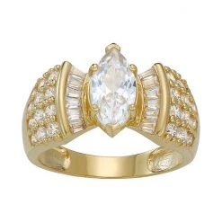 Designs By Gioelli 10k Gold Cubic Zirconia Marquise Ring