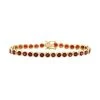 Designs By Gioelli 14k Gold Over Silver Garnet Tennis Bracelet