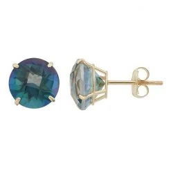 Designs By Gioelli Mystic Topaz 10k Gold Stud Earrings