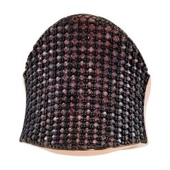 Designs By Gioelli Sterling Silver Mocha Cubic Zirconia Concave Ring