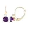 Designs By Gioelli 10k Gold Round-Cut Amethyst & White Zircon Leverback Earrings -Designs by Gioelli Shop unnamed file 1264
