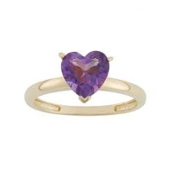 Designs By Gioelli Amethyst 10k Gold Heart Ring
