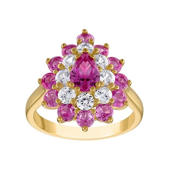 Designs By Gioelli Sterling Silver Gemstone Ring Lab Created Pink Spphr 6 Designs By Gioelli Sterling Silver Gemstone Ring Lab Created Pink Spphr - Image 4
