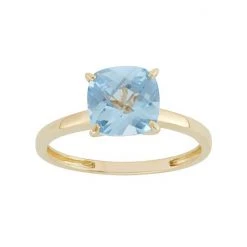 Designs By Gioelli Lab-Created Aquamarine 10k Gold Ring