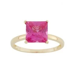 Designs By Gioelli Lab-Created Pink Sapphire 10k Gold Ring