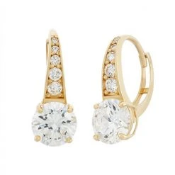 Designs By Gioelli Cubic Zirconia 10k Gold Graduate Drop Earrings