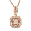 Designs By Gioelli 14k Rose Gold Over Silver Simulated Morganite And Lab-Created White Sapphire Octagonal Halo Pendant -Designs by Gioelli Shop unnamed file 1313