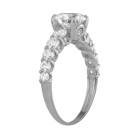 Designs By Gioelli 10k Gold Cubic Zirconia Engagement Ring White 4 Designs By Gioelli 10k Gold Cubic Zirconia Engagement Ring White - Image 2