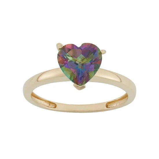 Designs By Gioelli Mystic Topaz 10k Gold Heart Ring 3 Designs By Gioelli Mystic Topaz 10k Gold Heart Ring