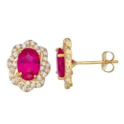 Designs By Gioelli 10k Gold Gemstone Oval Halo Stud Earrings Created Blue Sapphire 11 Designs By Gioelli 10k Gold Gemstone Oval Halo Stud Earrings Created Blue Sapphire -Designs by Gioelli Shop unnamed file 1367