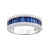 Designs By Gioelli Sterling Silver Lab-Created Blue & White Sapphire Multi Row Ring -Designs by Gioelli Shop unnamed file 1377