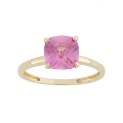 Designs By Gioelli Lab-Created Pink Sapphire 10k Gold Ring
