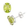 Designs By Gioelli Peridot 10k White Gold Oval Stud Earrings