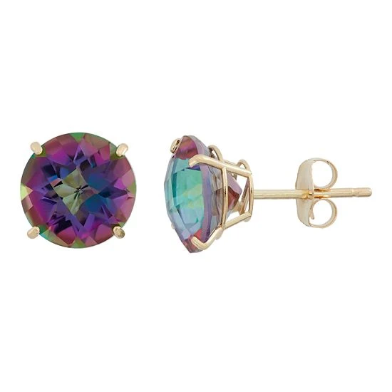 Designs By Gioelli Mystic Topaz 10k Gold Stud Earrings 3 Designs By Gioelli Mystic Topaz 10k Gold Stud Earrings