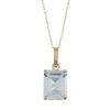 Designs By Gioelli 10k Gold Lab-Created Aquamarine Rectangle Pendant Necklace