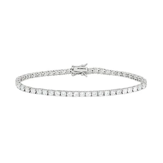 Designs By Gioelli Cubic Zirconia Sterling Silver Tennis Bracelet 3 Designs By Gioelli Cubic Zirconia Sterling Silver Tennis Bracelet