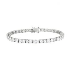 Designs By Gioelli Sterling Silver Lab-Created White Sapphire Tennis Bracelet