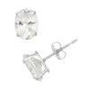 Designs By Gioelli Lab-Created White Sapphire 10k White Gold Oval Stud Earrings -Designs by Gioelli Shop unnamed file 1453