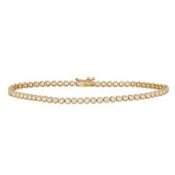 Designs By Gioelli 10k Gold Bezel Set Cubic Zirconia Tennis Bracelet White