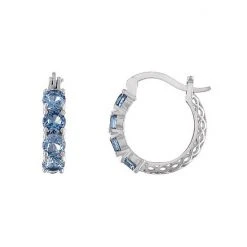 Designs By Gioelli Sterling Silver Filigree Hoop Earrings Lab Created Sapphire -Designs by Gioelli Shop unnamed file 150