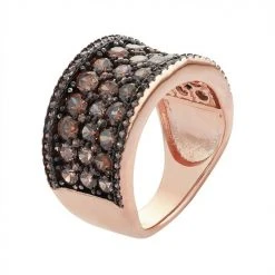 Designs By Gioelli 14k Rose Gold Over Silver Cubic Zirconia Concave Ring -Designs by Gioelli Shop unnamed file 1500
