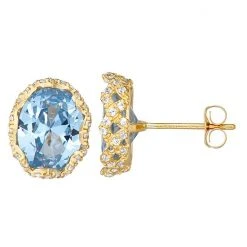 Designs By Gioelli 10k Gold Gemstone Oval Stud Earrings Created Aquamarine -Designs by Gioelli Shop unnamed file 1527