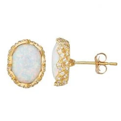 Designs By Gioelli 10k Gold Gemstone Oval Stud Earrings Created Aquamarine -Designs by Gioelli Shop unnamed file 1528