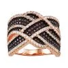Designs By Gioelli Sterling Silver Mocha & White Cubic Zirconia Crossover Ring -Designs by Gioelli Shop unnamed file 1529