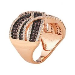Designs By Gioelli Sterling Silver Mocha & White Cubic Zirconia Crossover Ring 5 Designs By Gioelli Sterling Silver Mocha & White Cubic Zirconia Crossover Ring -Designs by Gioelli Shop unnamed file 1530