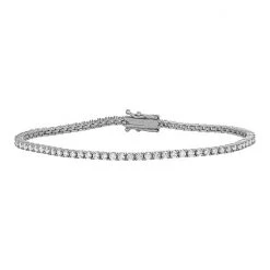 Designs By Gioelli 10k Gold Cubic Zirconia Tennis Bracelet White