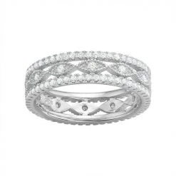 Designs By Gioelli Sterling Silver Cubic Zirconia Eternity Ring