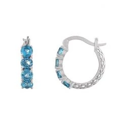 Designs By Gioelli Sterling Silver Filigree Hoop Earrings Lab Created Sapphire -Designs by Gioelli Shop unnamed file 154