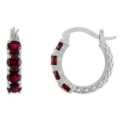 Designs By Gioelli Sterling Silver Filigree Hoop Earrings Lab Created Sapphire -Designs by Gioelli Shop unnamed file 155